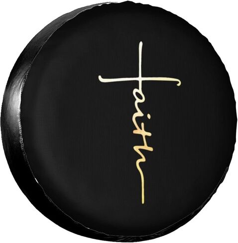 KATAKU Faith Cross, Christian, Jesus Spare Tire Cover 17" Wheel Protectors Weatherproof Compatible With Jeep Rv Trailer Truck in Saudi Arabia