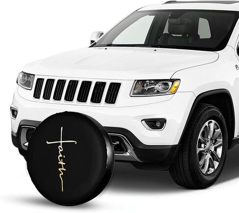 KATAKU Faith Cross, Christian, Jesus Spare Tire Cover 17" Wheel Protectors Weatherproof Compatible With Jeep Rv Trailer Truck in Saudi Arabia