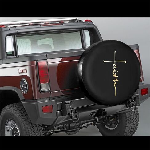 KATAKU Faith Cross, Christian, Jesus Spare Tire Cover 17" Wheel Protectors Weatherproof Compatible With Jeep Rv Trailer Truck in Saudi Arabia