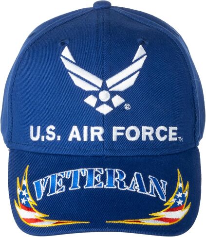 قبعة قطنية مطرزة من Artisan Owl United States Airforce Veteran، باللون الأزرق (مقاس واحد) in Saudi Arabia