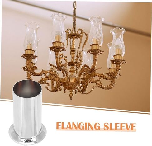 Cabilock 4pcs Candelabra Base Covers Metal Candle Tube Sleeves for Chandelier Lighting Fixtures Easy Installation Finish Versatile Design for Home Decor in Saudi Arabia