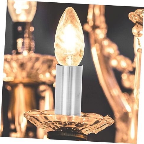 Cabilock 4pcs Candelabra Base Covers Metal Candle Tube Sleeves for Chandelier Lighting Fixtures Easy Installation Finish Versatile Design for Home Decor in Saudi Arabia