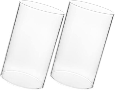 Cabilock 2pcs Desktop Glass Cloche Simple Design Candle Holder Candle Supply Lids Sleeves for Aesthetic Room Decor in Saudi Arabia