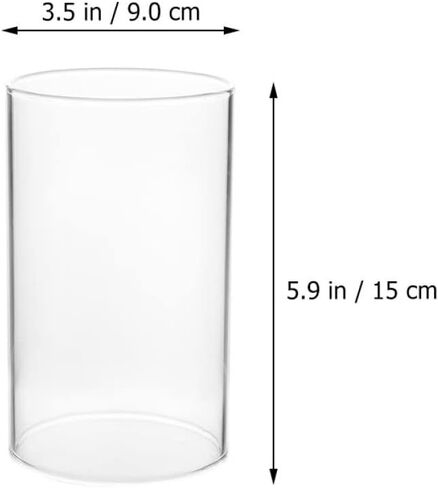 Cabilock 2pcs Desktop Glass Cloche Simple Design Candle Holder Candle Supply Lids Sleeves for Aesthetic Room Decor in Saudi Arabia
