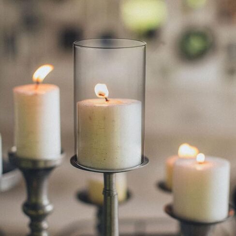 Cabilock 2pcs Desktop Glass Cloche Simple Design Candle Holder Candle Supply Lids Sleeves for Aesthetic Room Decor in Saudi Arabia