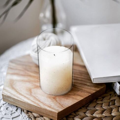 Cabilock 2pcs Desktop Glass Cloche Simple Design Candle Holder Candle Supply Lids Sleeves for Aesthetic Room Decor in Saudi Arabia
