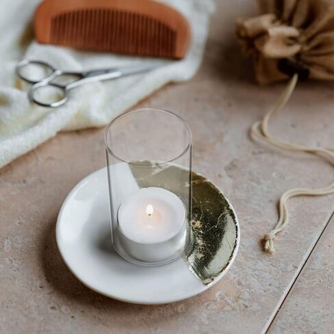 Cabilock 2pcs Desktop Glass Cloche Simple Design Candle Holder Candle Supply Lids Sleeves for Aesthetic Room Decor in Saudi Arabia