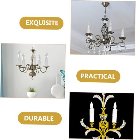 4Pcs Chandelier Base Cover Candle Chandelier Flanging Sleeve Durable Tube for Crystal Lighting Fixtures Easy Installation for Family Candle Lamps in Saudi Arabia
