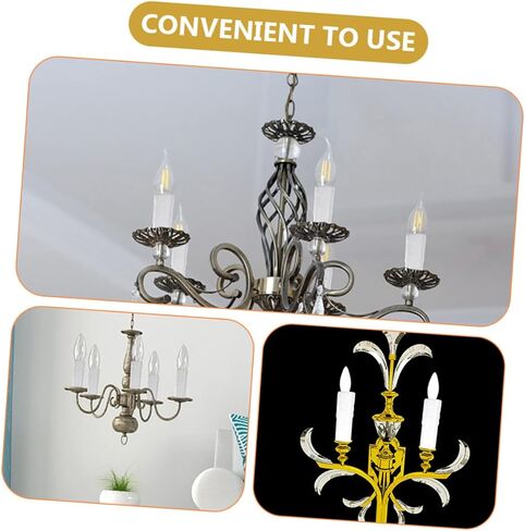4Pcs Chandelier Base Cover Candle Chandelier Flanging Sleeve Durable Tube for Crystal Lighting Fixtures Easy Installation for Family Candle Lamps in Saudi Arabia