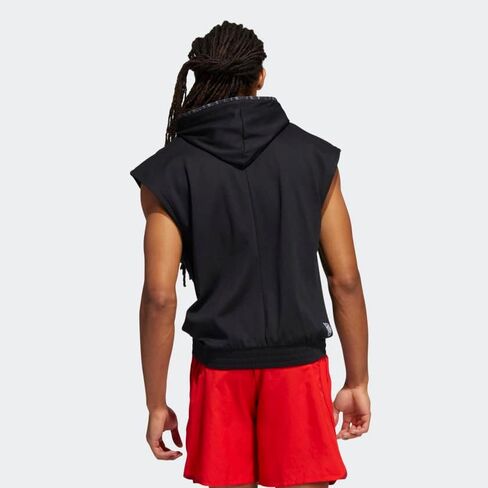 adidas Men's Donovan Mitchell Shortsleeve Hoodie, Team Victory Red, Medium in Saudi Arabia