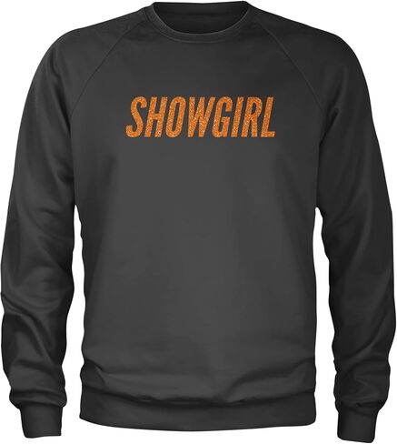Showgirl Orange Glitter Adult Crewneck Sweatshirt, Soft Fleece, Graphic Pullover in Saudi Arabia