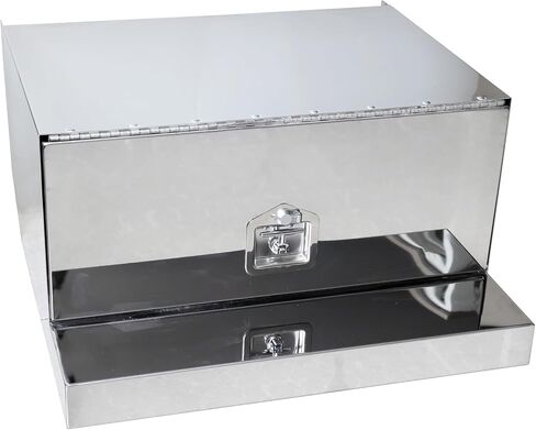 Belgrade Parts & Service, Inc. صندوق دخول الكابينة بلوحة مصقولة من الفولاذ المقاوم للصدأ شديد التحمل - صندوق أدوات ذو 31 خطوة in Saudi Arabia