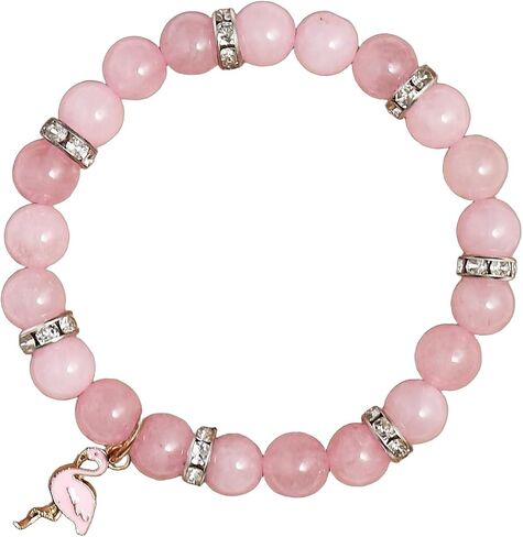 COLORFUL BLING Healing Crystal Beaded Stretch Bracelet Never Forget How Flamazing You Are Flamingo Bracelet Gifts Natural Stone Inspirational Bracelet for Women Girls in Saudi Arabia