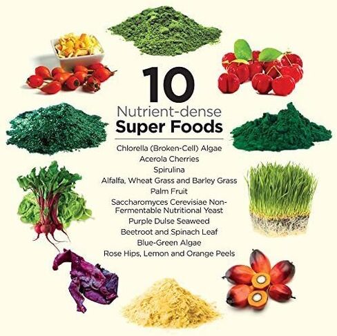Dr. Schulze’s SuperFood Plus | Vitamin and Mineral Herbal Concentrate | Daily Nutrition | Gluten-Free and Non-GMO | Vegan | 14 Ounce Powder | Packaging May Vary in Kuwait