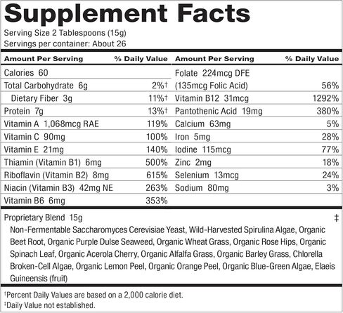 Dr. Schulze’s SuperFood Plus | Vitamin and Mineral Herbal Concentrate | Daily Nutrition | Gluten-Free and Non-GMO | Vegan | 14 Ounce Powder | Packaging May Vary in Kuwait