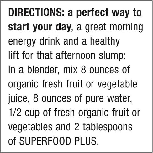Dr. Schulze’s SuperFood Plus | Vitamin and Mineral Herbal Concentrate | Daily Nutrition | Gluten-Free and Non-GMO | Vegan | 14 Ounce Powder | Packaging May Vary in Kuwait