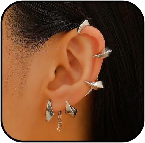 Gothic Dragon Ear Cuff Dragon Claw Goth Earring for Women Vintage Punk Devil Earrings Cartilage Ear Wrap Earrings Halloween Jewelry in Kuwait