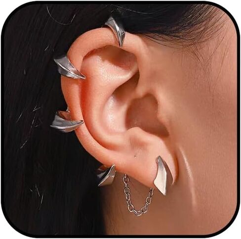 Gothic Dragon Ear Cuff Dragon Claw Goth Earring for Women Vintage Punk Devil Earrings Cartilage Ear Wrap Earrings Halloween Jewelry in Saudi Arabia