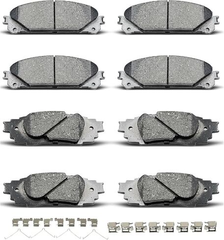 D1879 D2076 8pcs Ceramic Front Rear Brake Pads With Clips Fit For toyota Avalon/camry/rav4/Corolla Cross/Venza,2019-2022 for Lexus ES350 ES250 UX200 UX250h ES300h in Saudi Arabia