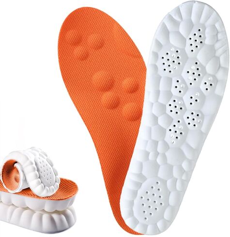4D Cloud Soles Memory Foam Insoles for Men &Women,Adjustable Size 4D Memory Foam. Arch Suppor Shoe Inserts with Acupressure Massage in Saudi Arabia