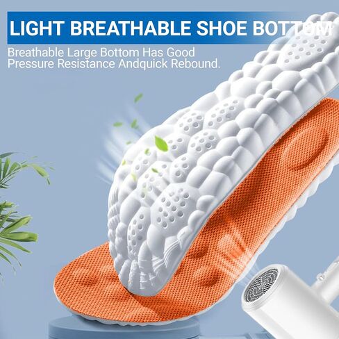 4D Cloud Soles Memory Foam Insoles for Men &Women,Adjustable Size 4D Memory Foam. Arch Suppor Shoe Inserts with Acupressure Massage in Saudi Arabia