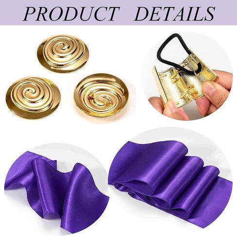 5PCS Halloween Costume Accessories Women Purple Belt Golden Spiral Brooch Hairband Princess Dress up Party in Saudi Arabia