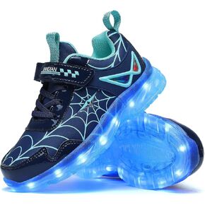 Glow LED Light-Up Shoes for Kids, Athletic Basketball Sneakers for Boys & Girls – Dynamic Web-Style High-Tops with Bright Flashing Lights for Toddlers in Saudi Arabia