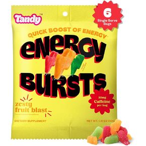 حلوى الجينسنغ الأمريكية من تاندي فوكس، علكات الذاكرة والانتباه والتركيز مع نكهة التوت للغاية، خالية من الغلوتين، سريعة المفعول، مكمل غذائي للدماغ، 6 عبوات in Kuwait