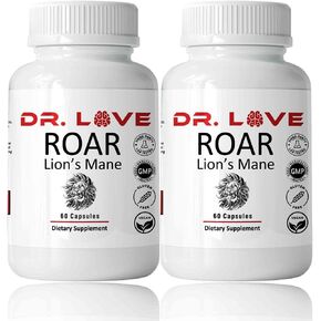 Dr Loves Roar Lions Mane Supplement 60 Capsules (2) in Saudi Arabia
