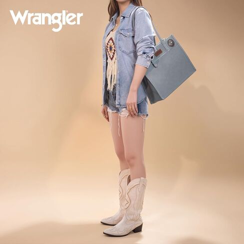 Wrangler Tote Bag for Women Handbags with Western Silver Tturquoise in Saudi Arabia
