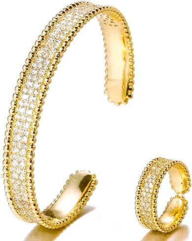 14K Bangle Bracelet with Sparkling Cubic Zirconia – Elegant Single Bangle for Women in Saudi Arabia