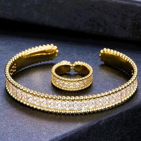14K Bangle Bracelet with Sparkling Cubic Zirconia – Elegant Single Bangle for Women in Saudi Arabia