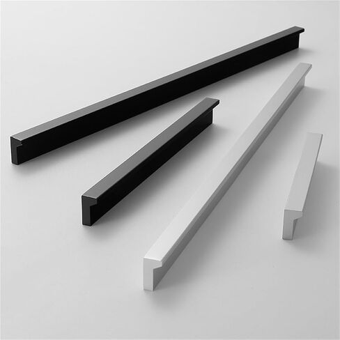 Silver Black Kitchen Cabinet Aluminum Pulls Drawer Furniture Cupboard Wardrobe Hardware 1Pcs(206-128mm Black) in Saudi Arabia
