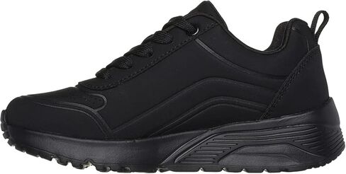 Skechers Kids Girls Uno Lite-Easy Zip Sneaker, Black/Black, 5.5 Big Kid in Saudi Arabia