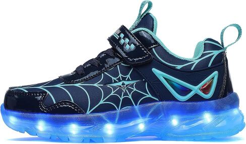 Glow LED Light-Up Shoes for Kids, Athletic Basketball Sneakers for Boys & Girls – Dynamic Web-Style High-Tops with Bright Flashing Lights for Toddlers in Saudi Arabia