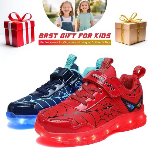 Glow LED Light-Up Shoes for Kids, Athletic Basketball Sneakers for Boys & Girls – Dynamic Web-Style High-Tops with Bright Flashing Lights for Toddlers in Saudi Arabia