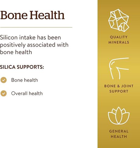 Solgar Oceanic Silica from Red Algae 25 mg, 100 Vegetable Capsules - Excellent Source of Calcium, Supports Bone Health - Non-GMO, Vegan, Gluten Free, Dairy Free, Kosher - 50 Servings in Kuwait