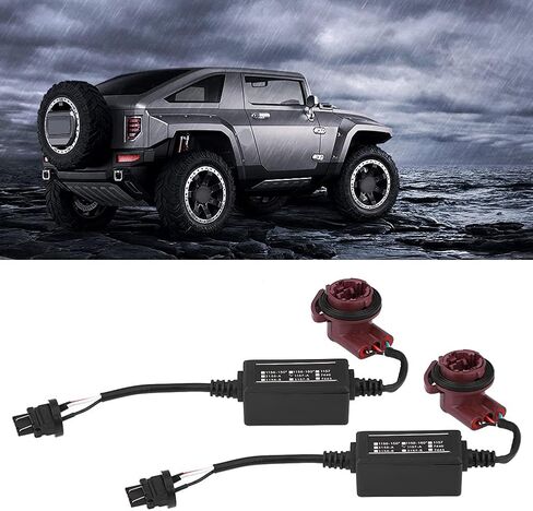 وحدة فك ترميز LED للسيارة، قطعتان 3157A محول فك ترميز LED مضاد للوميض الزائد خطأ إلغاء الفرامل استبدال السيارات مقاومات صابورة الإضاءة in Kuwait