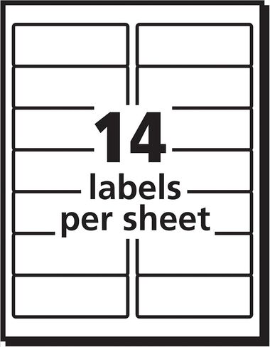 Avery Easy Peel Printable Address Labels with Sure Feed, 1-1/3" x 4", White, 1,400 Blank Mailing Labels (08462) in Kuwait