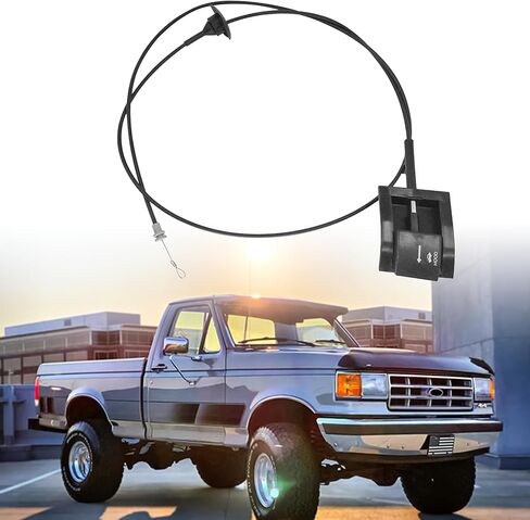 Hood Release Cable For 1987-1991 Ford Bronco For Ford 1987-1991 F-150 For Ford 1987-1991 F-250 For 1987-1991 Ford F-350 4.9L, 5.0L, 7.3L, 7.5L 912-041 in Saudi Arabia