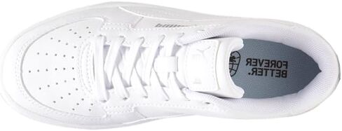 PUMA Caven Sneaker, White Silver Black, 5.5 US Unisex Big Kid in Saudi Arabia
