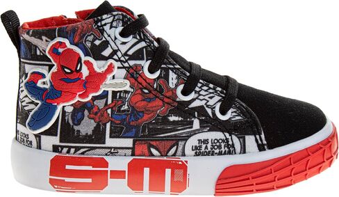 Josmo Boy's Spiderman High Top Sneaker (Toddler/Little Kid) in Saudi Arabia