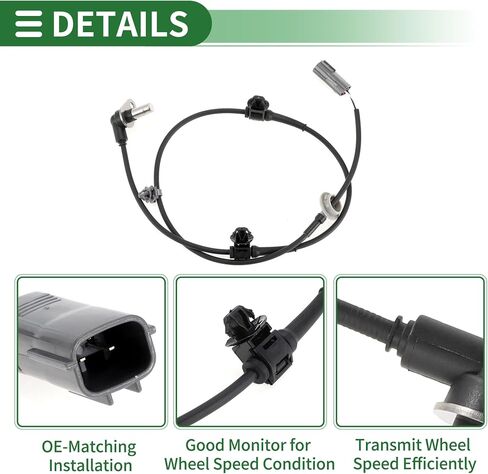 Motoforti ABS Wheel Speed Senor ABS Sensor Anti-lock Braking System Sensor for Mazda CX-7 2007-2012 No.L2064370XB Front Right in Saudi Arabia