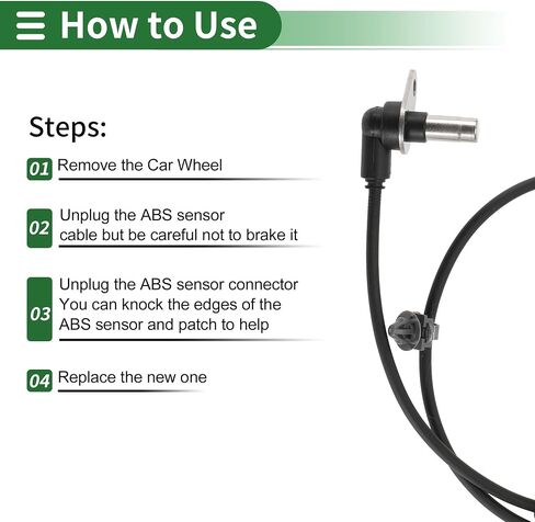Motoforti ABS Wheel Speed Senor ABS Sensor Anti-lock Braking System Sensor for Mazda CX-7 2007-2012 No.L2064370XB Front Right in Saudi Arabia