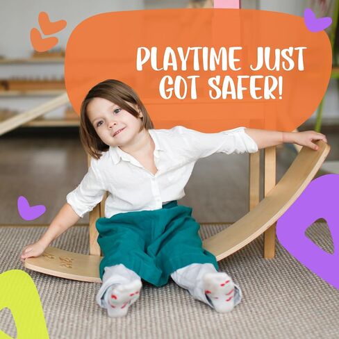 Wooden Wobble Balance Board 32 Inch - For Kids, Teens, and Toddlers, Montessori Waldorf Toy Rocker - Gift for Kids and Adults, Rocker Board for Teens - Bag Cover for Board test in Kuwait