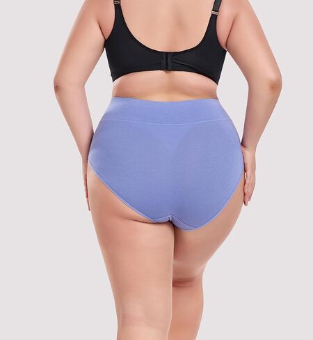 ملابس داخلية نسائية بمقاس كبير XL-5XL سراويل داخلية قطنية عالية الخصر للنساء بتغطية كاملة، 4 قطع in Kuwait