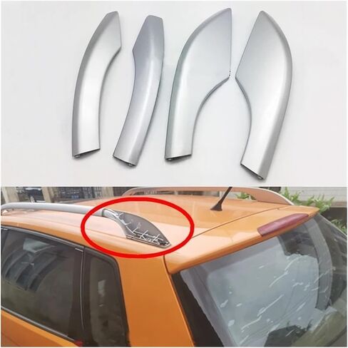 متوافق مع VW Cross Polo 2007 2008 2009 2010 2011 غطاء رف الأمتعة لسقف السيارة غطاء سقف بار السكك الحديدية نهاية غطاء للحماية Shell Repl (يمين خلفي) in Saudi Arabia