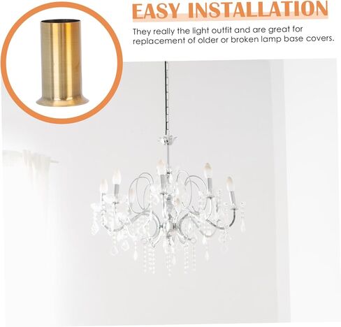 NUOBESTY 10pcs Chandelier Base Cover Crystal Chandelier Lamp Holder Sleeves for Ceiling Hanging Decorative in Saudi Arabia
