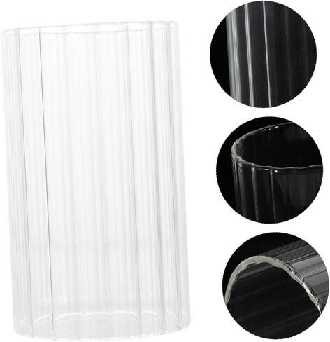 Vaguelly Glass Candle Holder Sleeve Transparent Shade for Candles and Versatile Design for Home Decor and Wedding Centerpieces in Saudi Arabia