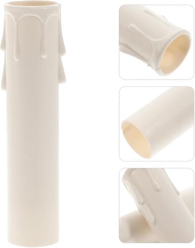 24pcs Candle Covers Sleeves for Chandeliers White Chandelier Socket Holders Easy to Install Candle Sleeves for Home Decor Modern Medieval Style in Saudi Arabia